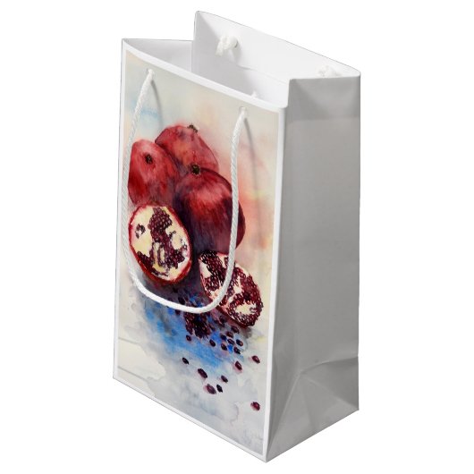 Granatapfel Kleine Geschenktüte (Rückseite Schrägansicht)