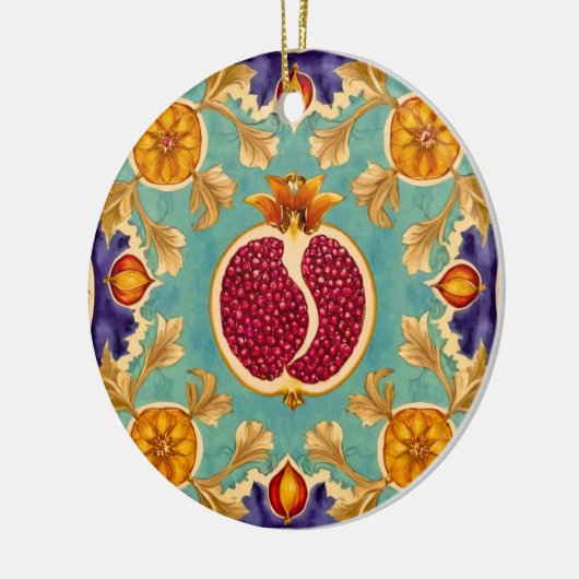 Granatapfel-Liebe Keramik Ornament (Links)