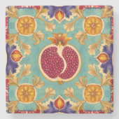 Granatapfel-Liebe Steinuntersetzer (Vorderseite)