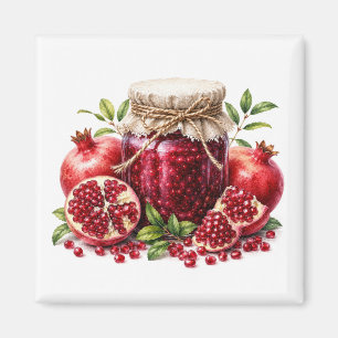 Granatapfel-Marmeladen-Magnet Magnet