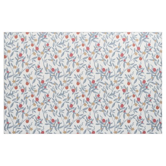 Granatapfel mit Blumen Stoff (Fat Quarter (45,7 x 55,9 cm))