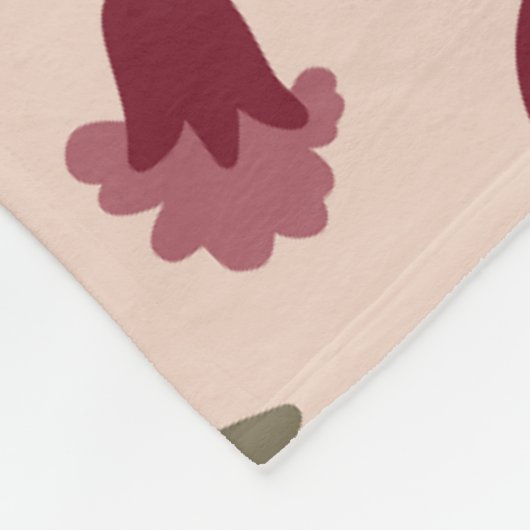 Granatäpfel mit Blüten und Früchten Fleecedecke (Ecke)