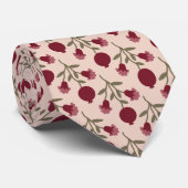 Granatäpfel mit Blüten und Früchten Krawatte (Gerollt)