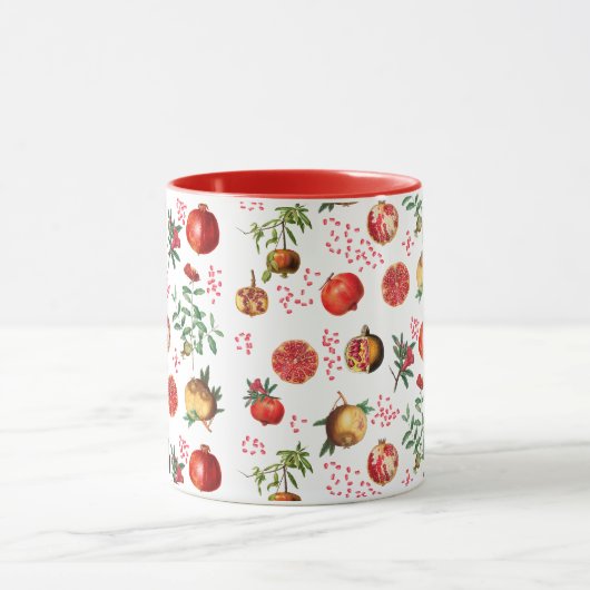 Granatapfel Mittelmeerfruchtmuster Tasse (Zentrum)