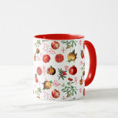 Granatapfel Mittelmeerfruchtmuster Tasse (VorderseiteRechts)