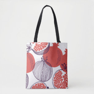 Granatapfel Mode: Nahtloses Vintages Muster Tasche