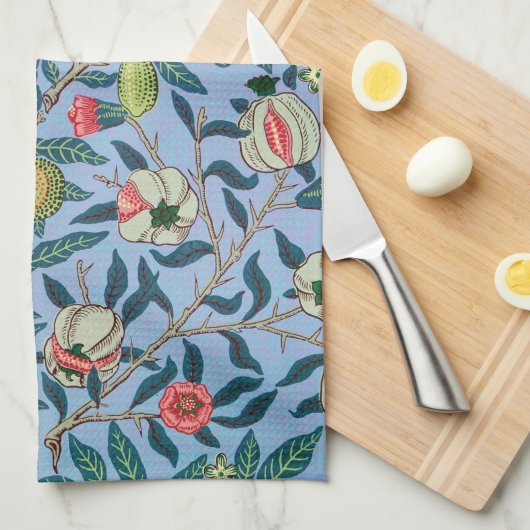 Granatapfel-Muster durch William Morris Geschirrtuch (Viertel Falte)