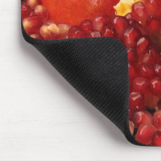 Granatapfel, Orange und Minze Mousepad (Ecke)