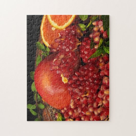Granatapfel-Orange- und Minzpuzzle Puzzle (Vertikal)