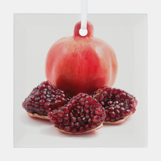 Granatapfel Ornament Aus Glas (Rückseite)