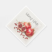 Granatapfel-Papier-Serviette Serviette (Ecke)