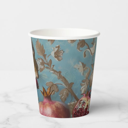 Granatapfel - Papiergruppen Größe 236 ml Papiercup Pappbecher (Rückseite)