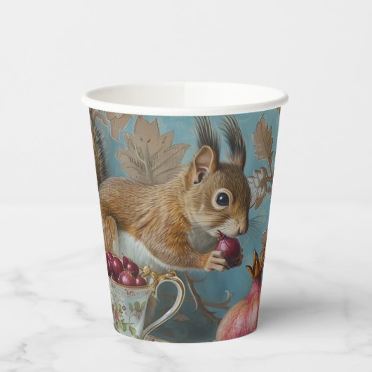 Granatapfel - Papiergruppen Größe 236 ml Papiercup Pappbecher (Links)