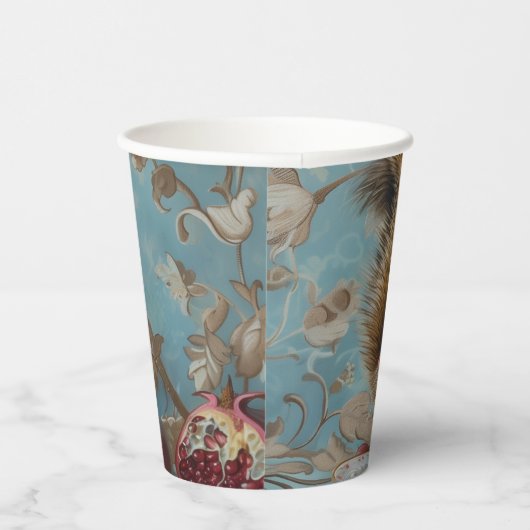 Granatapfel - Papiergruppen Größe 236 ml Papiercup Pappbecher (Rechts)