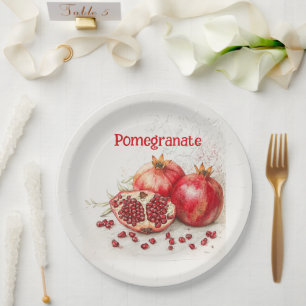 Granatapfel-Papierteller Pappteller