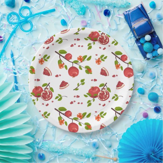 Granatäpfel Pappteller (Party)