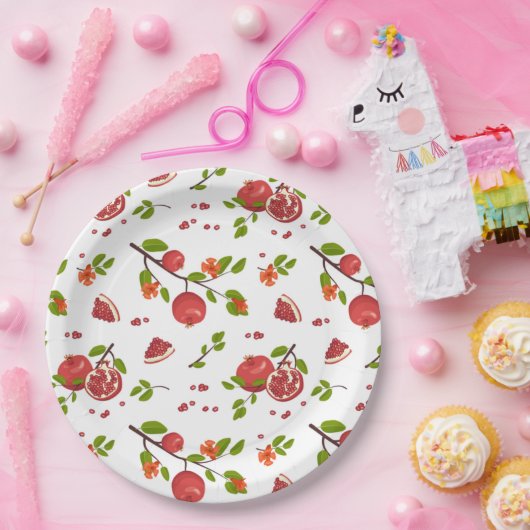 Granatäpfel Pappteller (Party)