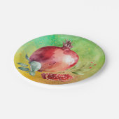 Granatapfel Pappteller (Schrägansicht)