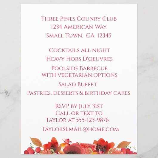 Granatäpfel, Pfefferkuchen und Berries (Rückseite)