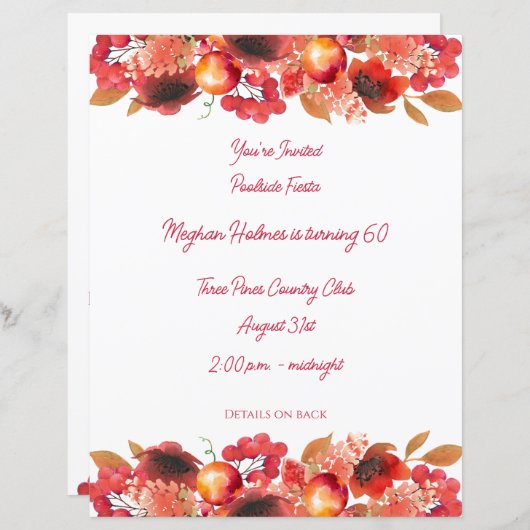 Granatäpfel, Pfefferkuchen und Berries (Vorne/Hinten)