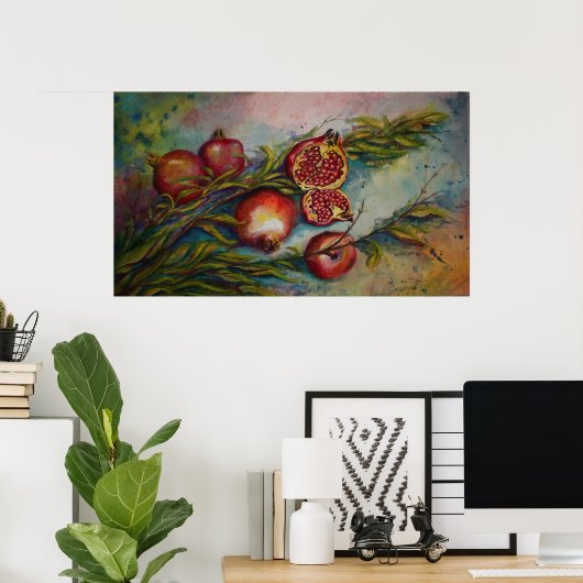 Granatäpfel Poster (Heimbüro)