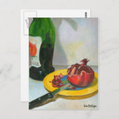 Granatapfel Postkarte (Vorne/Hinten)