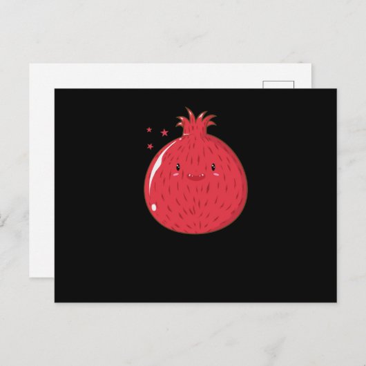 Granatapfel Postkarte (Vorne/Hinten)