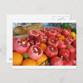 Granatapfel Postkarte (Vorne/Hinten)
