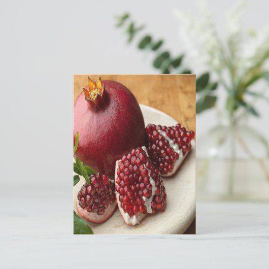 Granatapfel Postkarte (Stehend Vorderseite)
