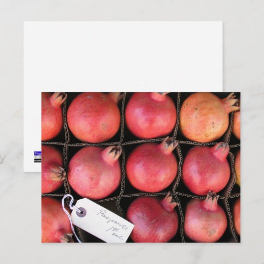 Granatapfel Postkarte (Vorne/Hinten)