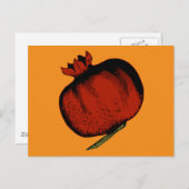 Granatapfel Postkarte (Vorne/Hinten)