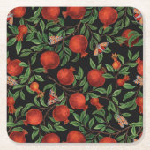 Granatäpfel Rechteckiger Pappuntersetzer (Vorderseite)