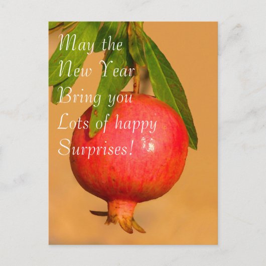 Granatapfel Rosh HaShana Postkarte (Vorderseite)