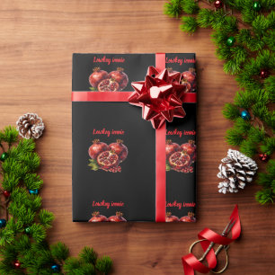 Granatapfel Rot Reich Ölmalerei Ästhetisch Elegant Geschenkpapier