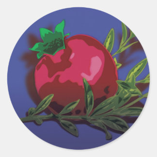 Granatapfel Runder Aufkleber