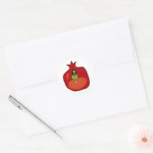 Granatapfel runder aufkleber (Umschlag)