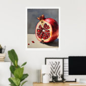 Granatapfel-Stillleben-Poster Poster (Heimbüro)