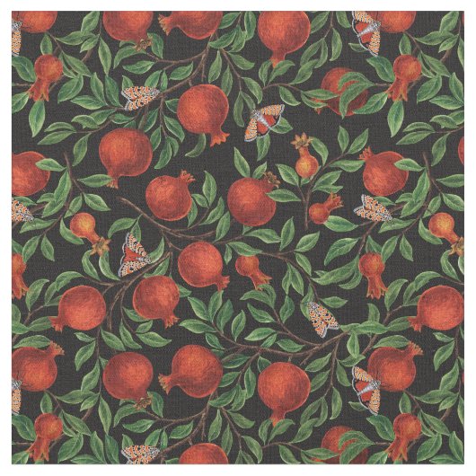 Granatäpfel Stoff (Nahaufnahme)
