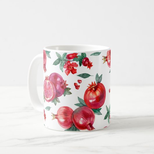 Granatapfel-Tasse Kaffeetasse (Vorderseite Links)