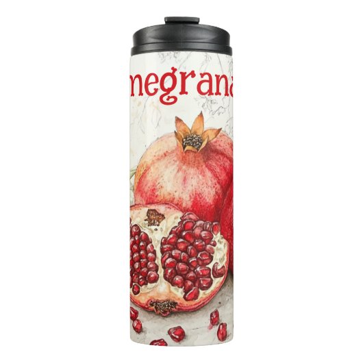 Granatapfel-Thermalbecher Thermosbecher (Vorderseite)