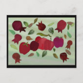 Granatäpfel und Äpfel Sweatjahrs Postkarte (Vorderseite)