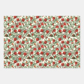 Granatäpfel und Bella Moths auf weißem Boden Geschenkpapier Set (Vorderseite 2)