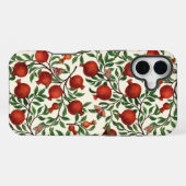 Granatäpfel und Bella Moths auf weißem Boden iPhone Hülle (Rückseite (Horizontal))