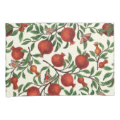 Granatäpfel und Bella Moths auf weißem Boden Kissenbezug (Vorderseite-Rechts)