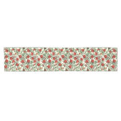 Granatäpfel und Bella Moths auf weißem Boden Kurzer Tischläufer (Horizontal)