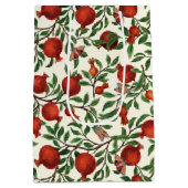 Granatäpfel und Bella Moths auf weißem Boden Mittlere Geschenktüte (Rückseite)