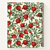 Granatäpfel und Bella Moths auf weißem Boden Notizblock (Rückseite)