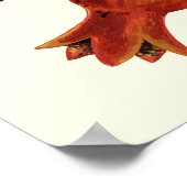 Granatäpfel und Bella Moths auf weißem Boden Poster (Ecke)