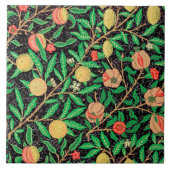 Granatäpfel und Blume an Zweigstellen Fliese (Vorderseite)