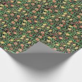 Granatäpfel und Blume an Zweigstellen Geschenkpapier (Ecke)